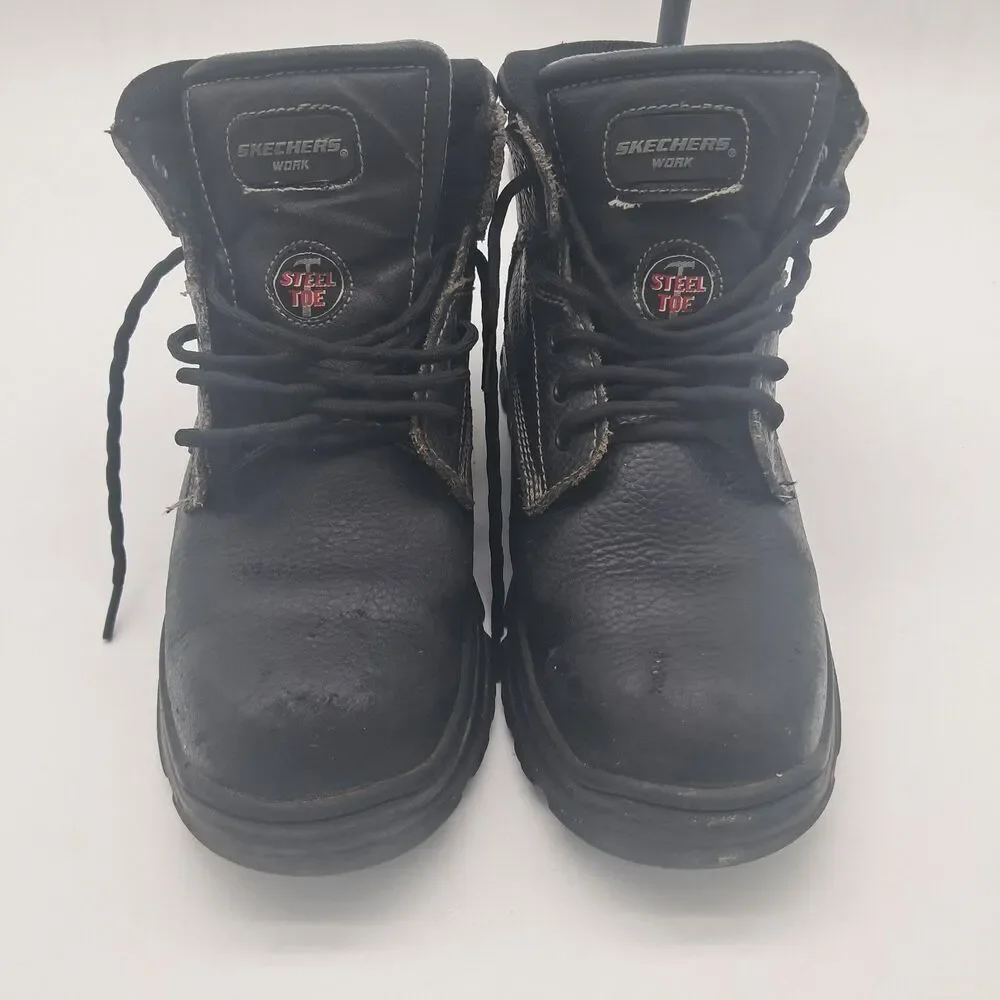 Skechers Steel Toe Boots Men's 10 Slip Resistant Puncture Resistant Work Boots